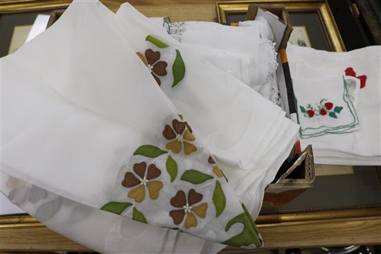 A group of table linen (Ex. Count John de Bendera)